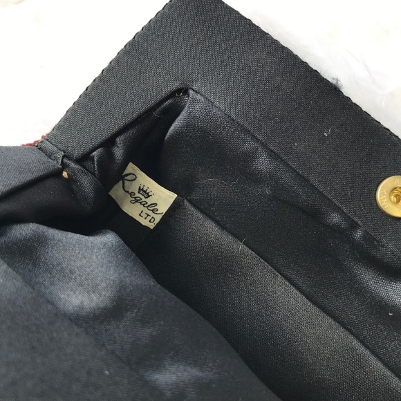 True Vintage La Regale Black Satin Beaded Handbag - Picture 7 of 8